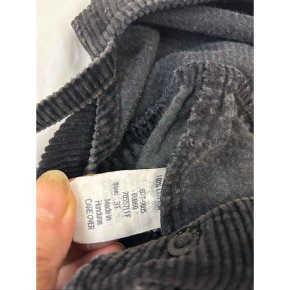 Oshkosh corduroy black red jumper 3t snap legs vintage (paper tag) embroidered f - Picture 5 of 7